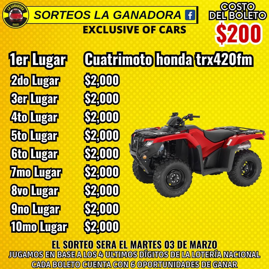 CUATRIMOTO HONDA TRX420FM CUATRIMOTO HONDA TRX420FM